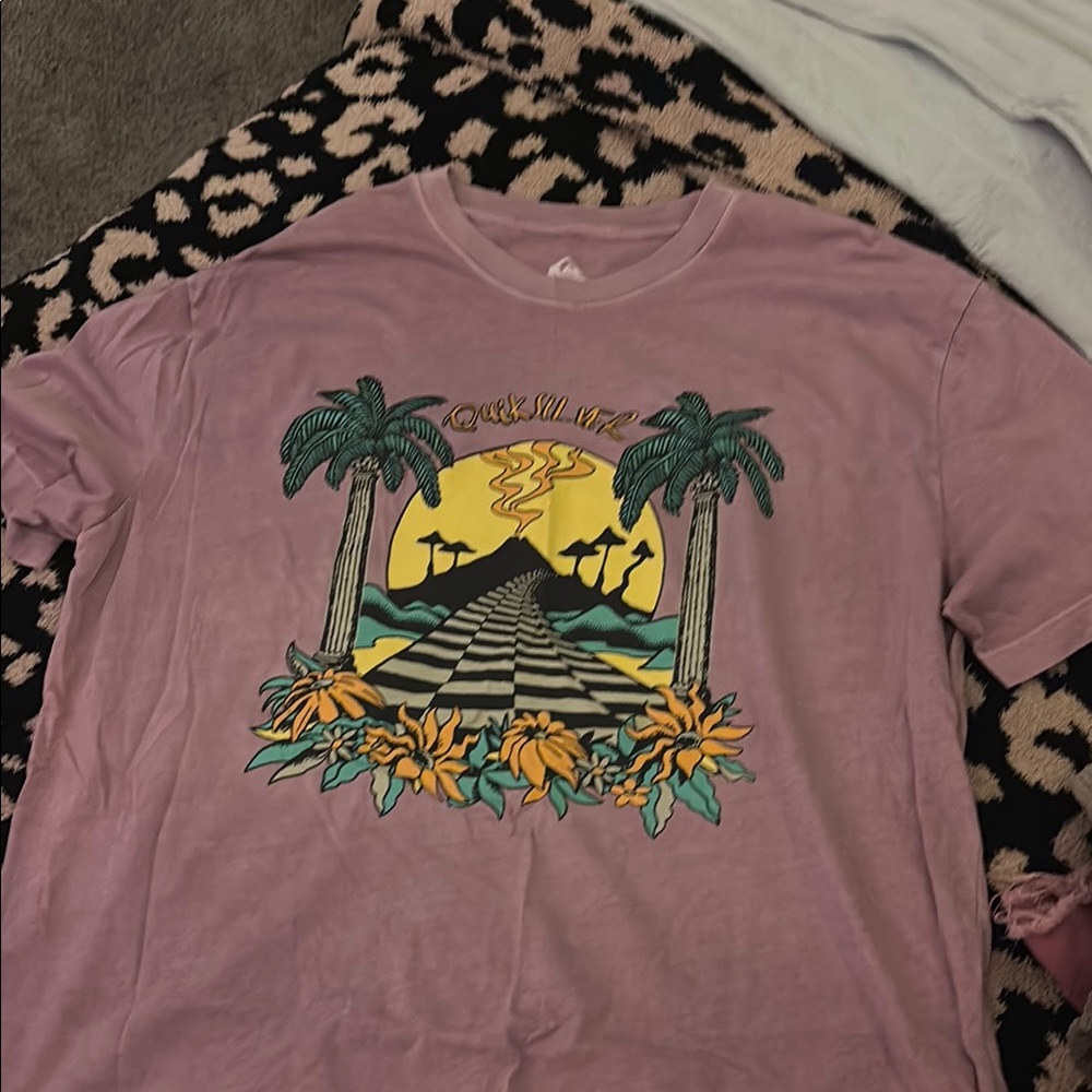 Quiksilver Lavender Crew Neck Tee